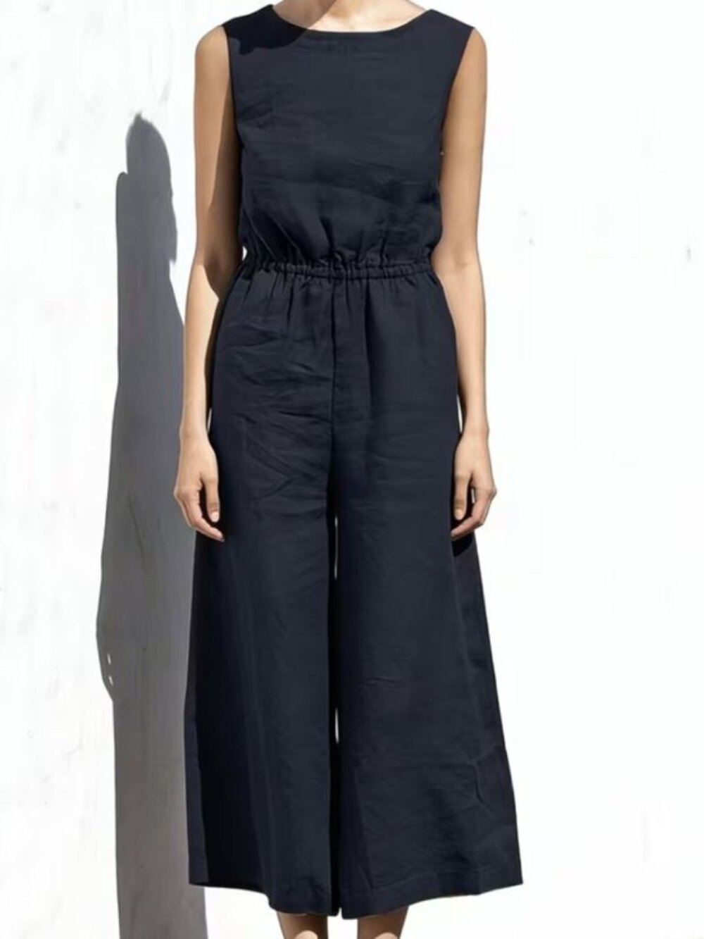 Loose Fitting Wide Leg Smoke & Ashes Jumpsuit Black - Picture 5 of 5